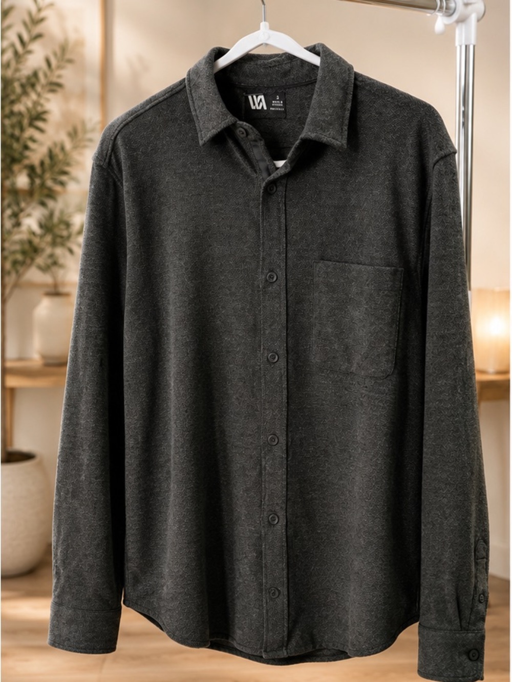 Men's VRST Long-Sleeve Button-Down Shirt - Charcoal